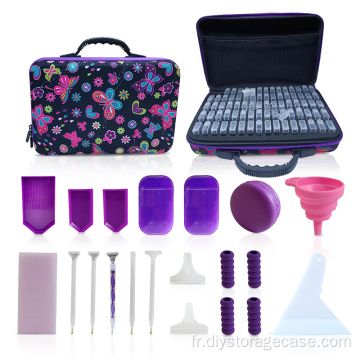 Accessoires de peinture de diamant violet stockage 80 bouteilles